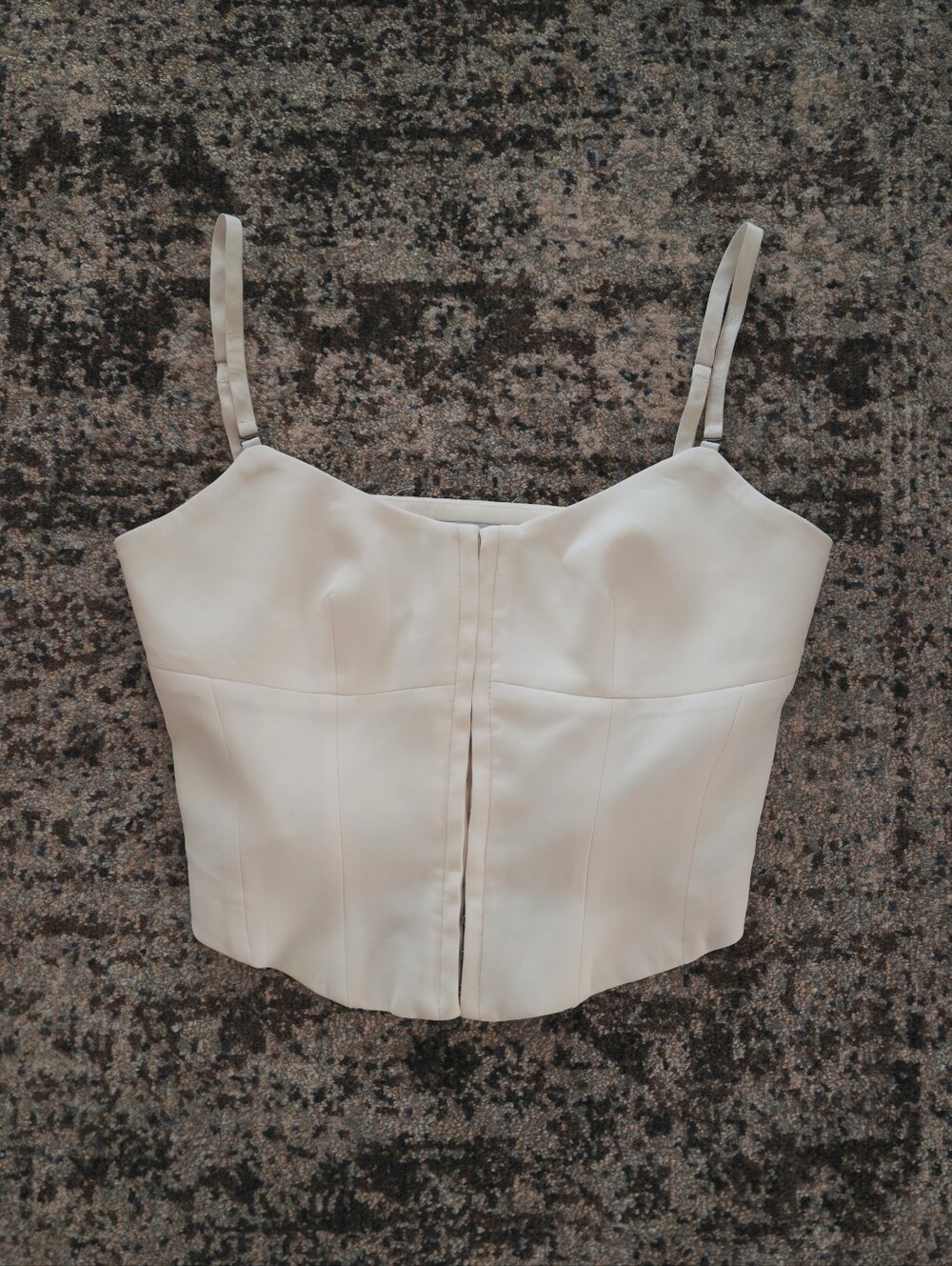 Lover The Label Cream Corset Crop Top